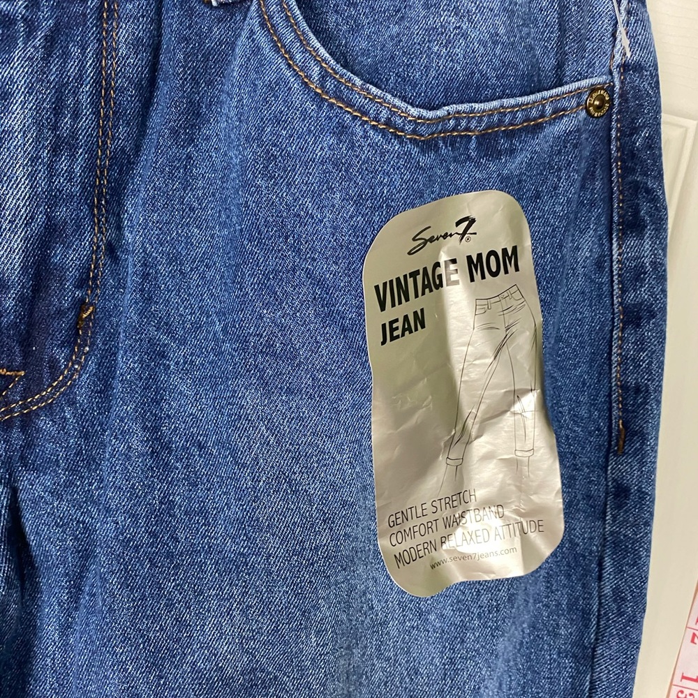 NEW Seven7 vintage mom jeans high rise 10 womens - Picture 4 of 10